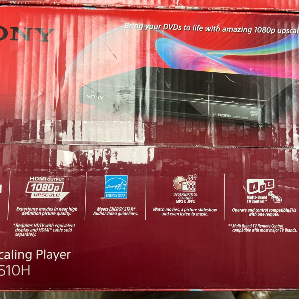 Sony Red DVD Player with HDMI